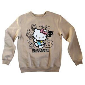 Hello Kitty and Friends Sweatshirt Sz Medium Tan NEW with tags